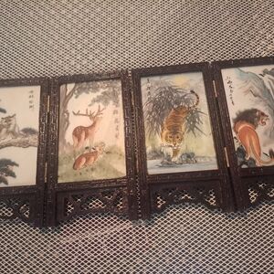 Decorative Asian-Inspired Wall Art Panels